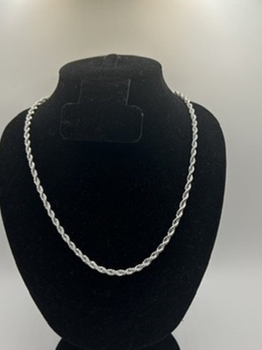 4mm Real Silver Rope Chain Mens Stainless Steel Plated Durable Solid 22 Inch
